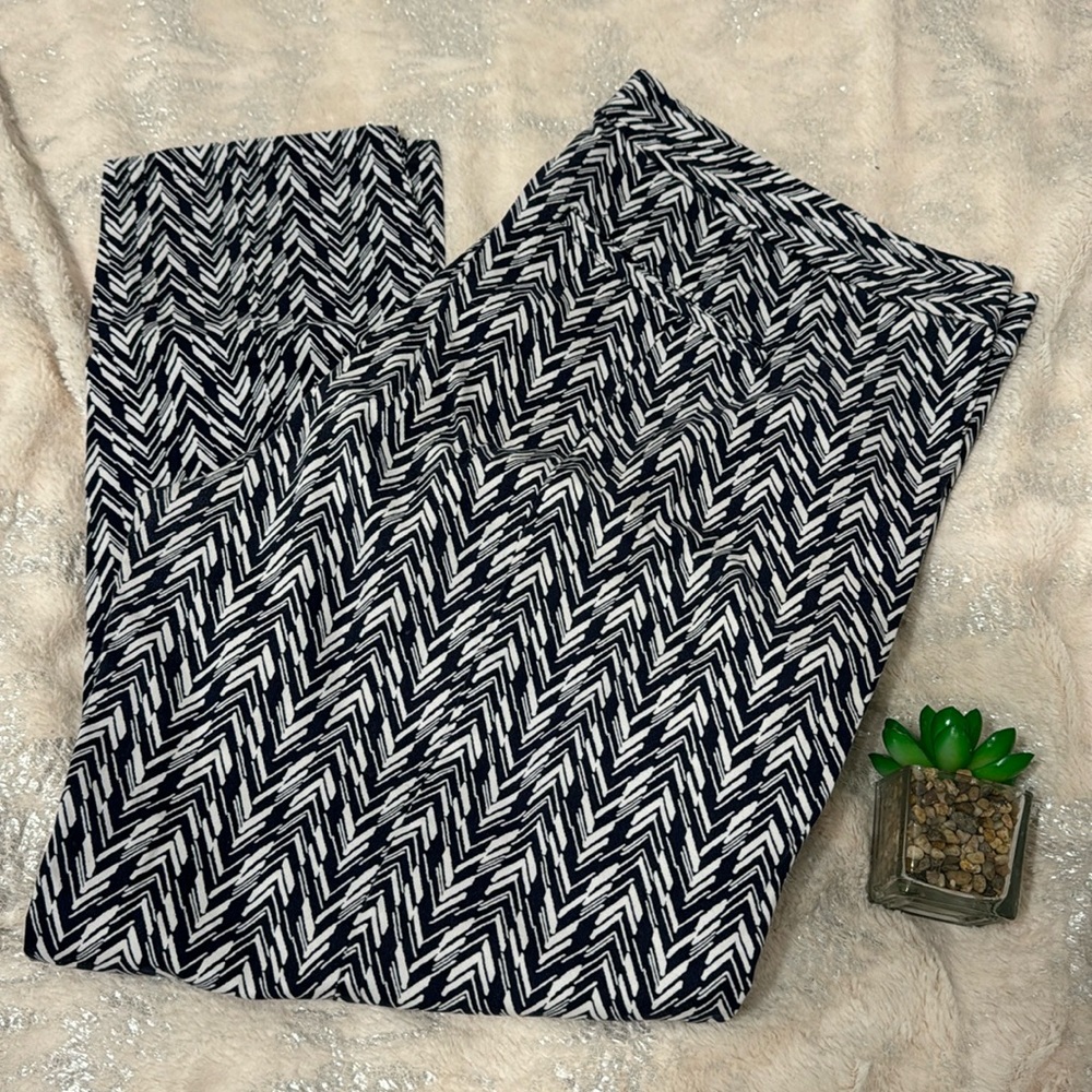 Gap, Ultra Skinny Ankle pants, Stretch, Chevron, Navy and White, Size 16